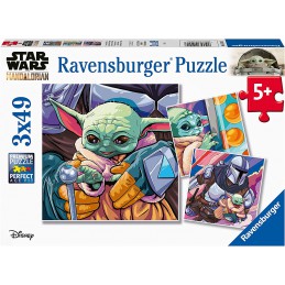 Puzzle, The Mandalorian: Baby Yoda, Puzzle 3x49 Piezas