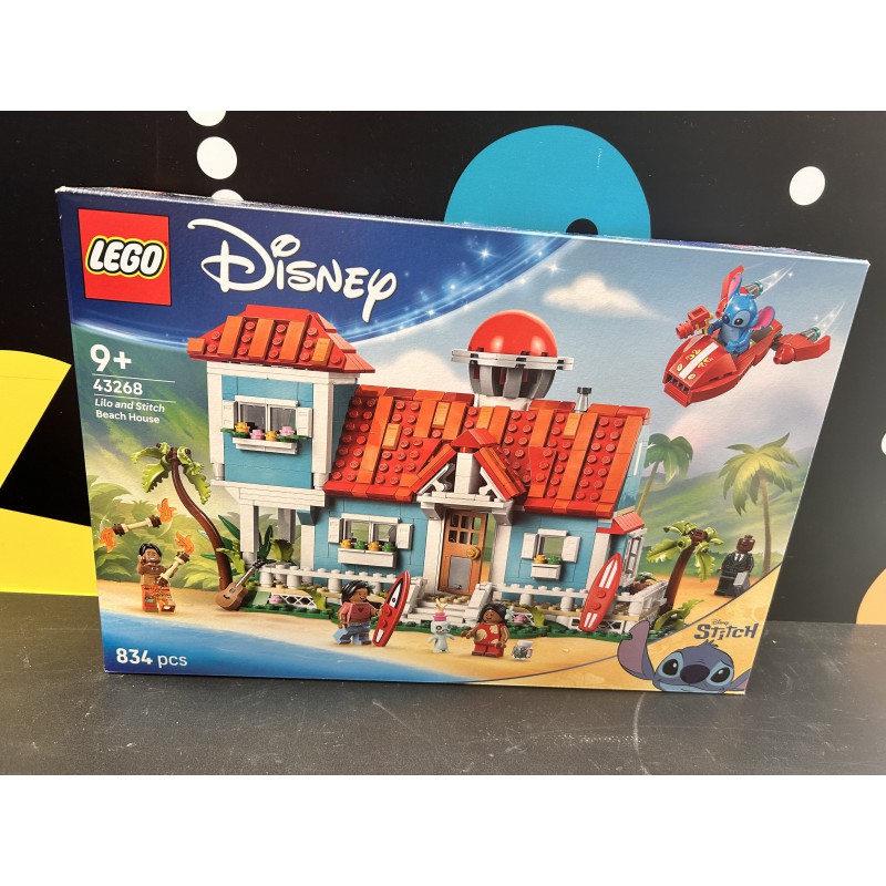 LEGO 43268 Disney Casa Playa de Lilo y Stitch de Juguete con 6 Habitaciones