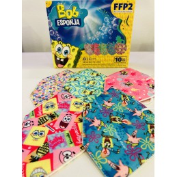 MASCARILLAS FFP2 INFANTIL BOB ESPONJA